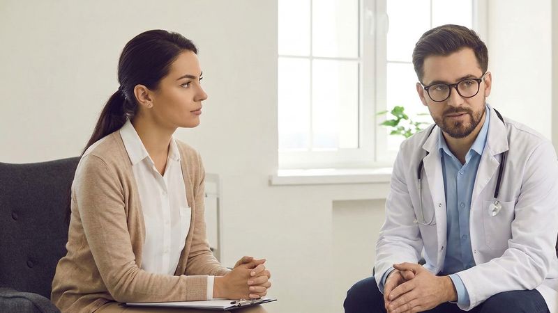 Dwie osoby rozmawiają w gabinecie – symbolika konsultacji ze specjalistą zdrowia psychicznego