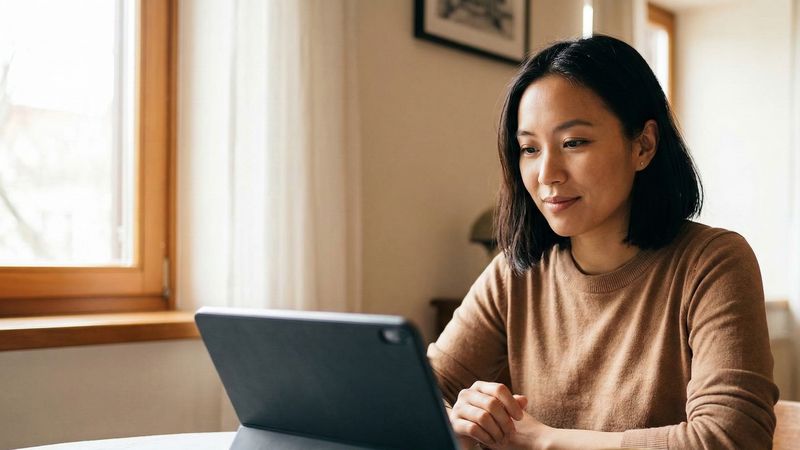 Osoba rozmawia z psychologiem przez komputer w domowym zaciszu – sesja online